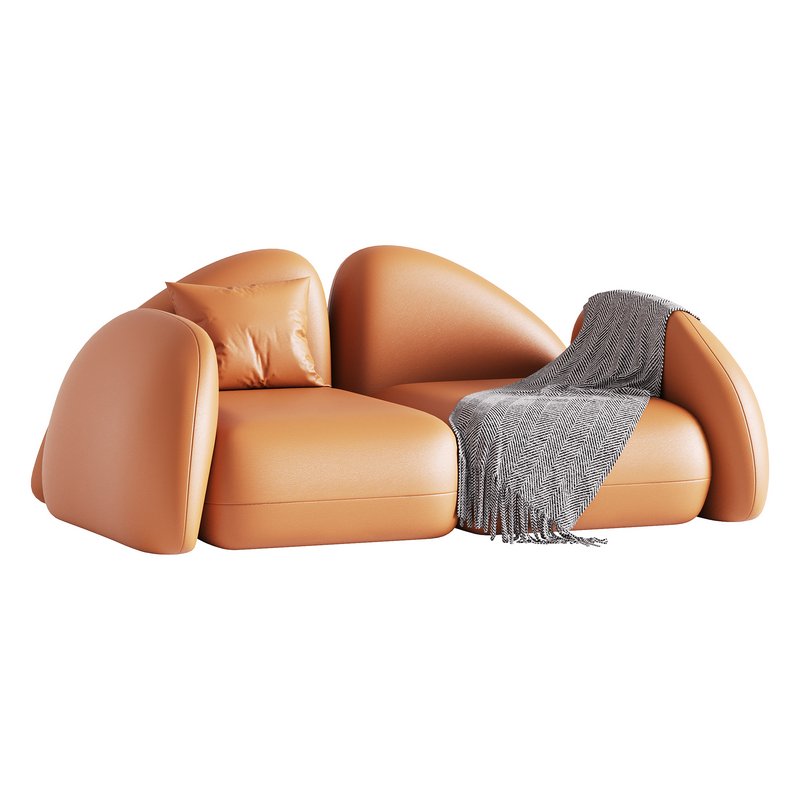 Modern Black Leather Armrest Standard Sofa - Image 6