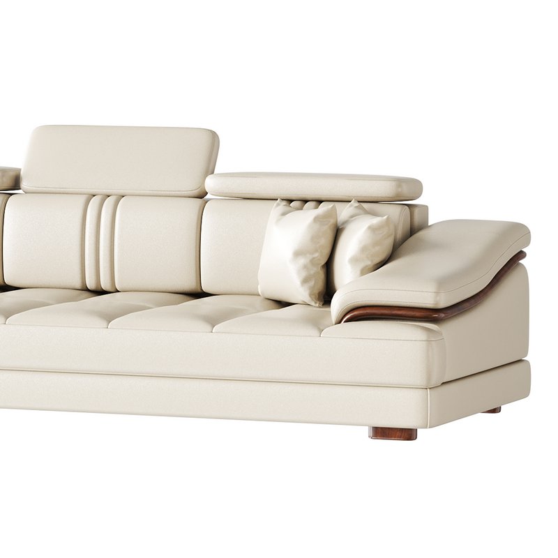 Modern Genuine Leather Sofa - Image 6