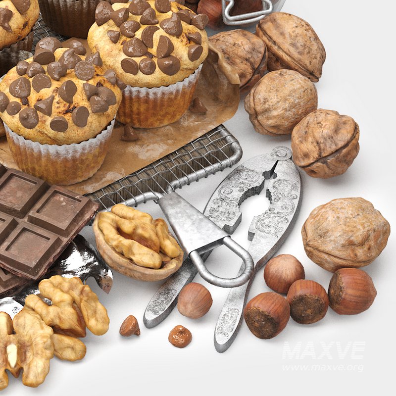 chocolate muffins and nuts set - Image 7