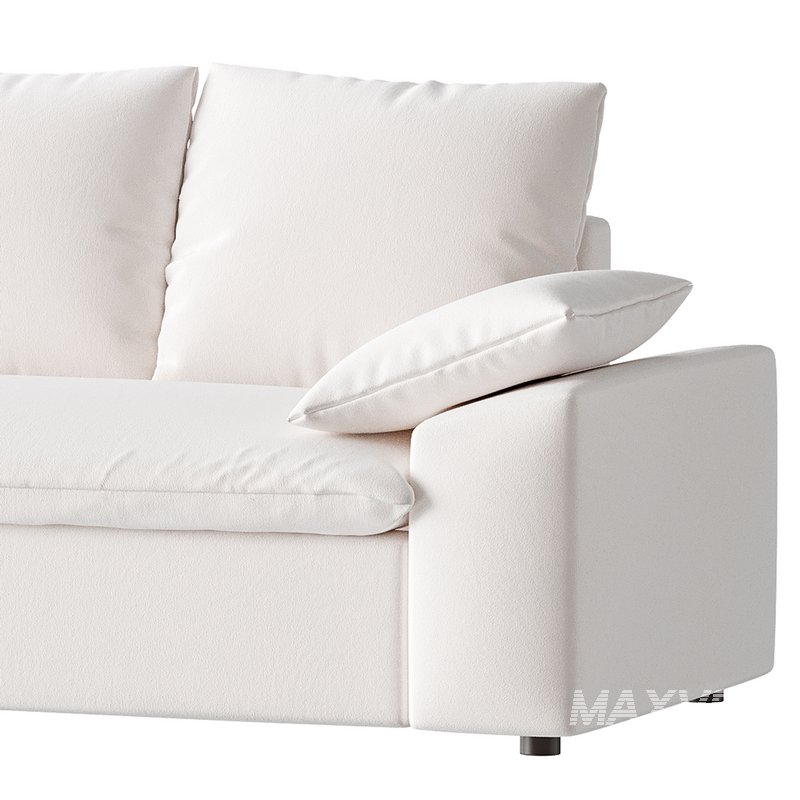 WHITE PERFORMANCE LINEN SLEEPER SOFA - Image 6