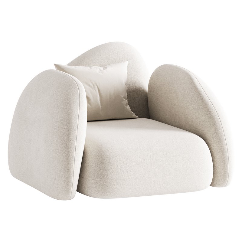 Modern Black Leather Armrest Standard Armchair - Image 5