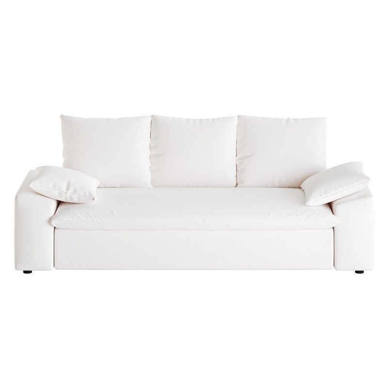 WHITE PERFORMANCE LINEN SLEEPER SOFA - Image 7