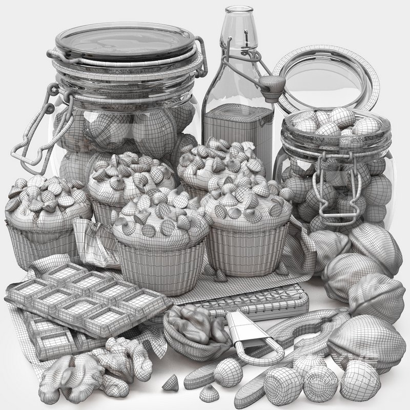 chocolate muffins and nuts set - Image 5