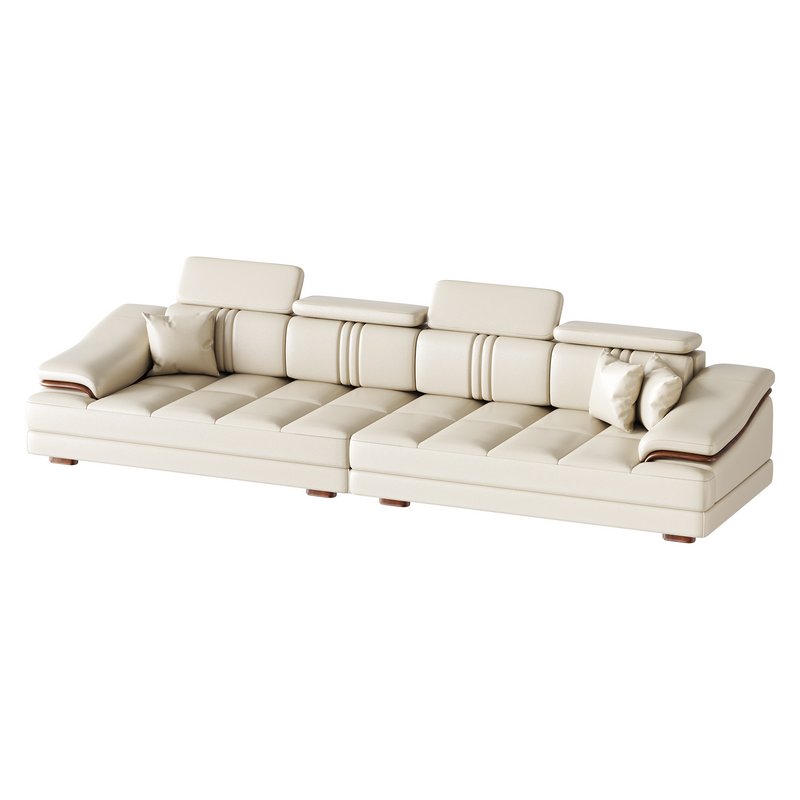 Modern Genuine Leather Sofa - Image 7