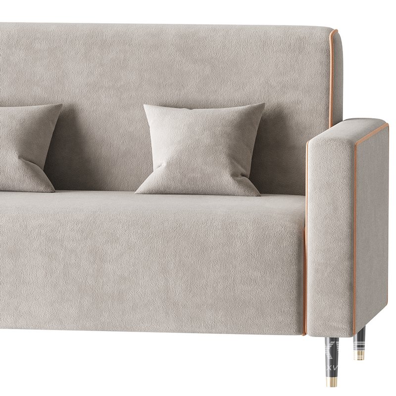 Modern Faux Leather Sofa - Image 6