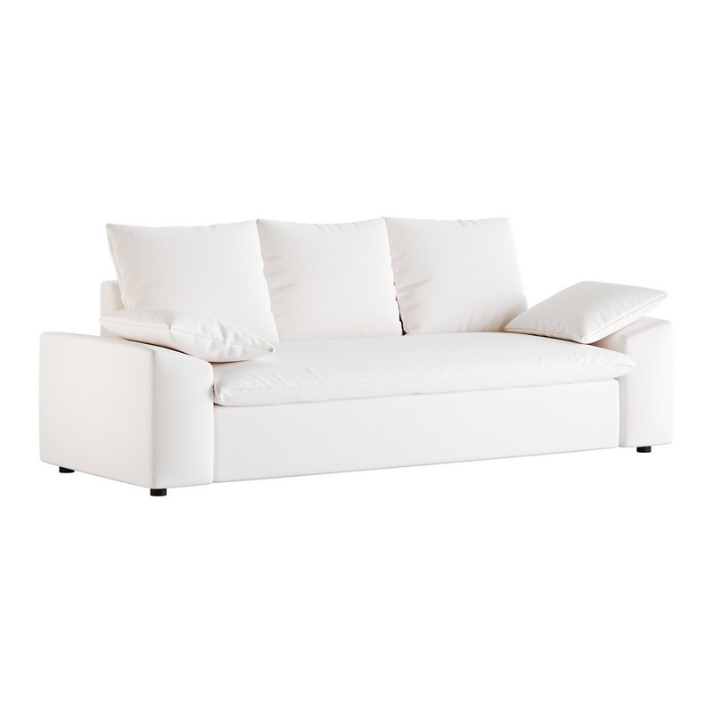 WHITE PERFORMANCE LINEN SLEEPER SOFA - Image 8