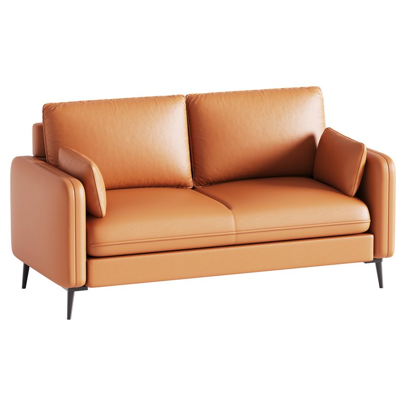 Faux Leather Sofa - Image 9