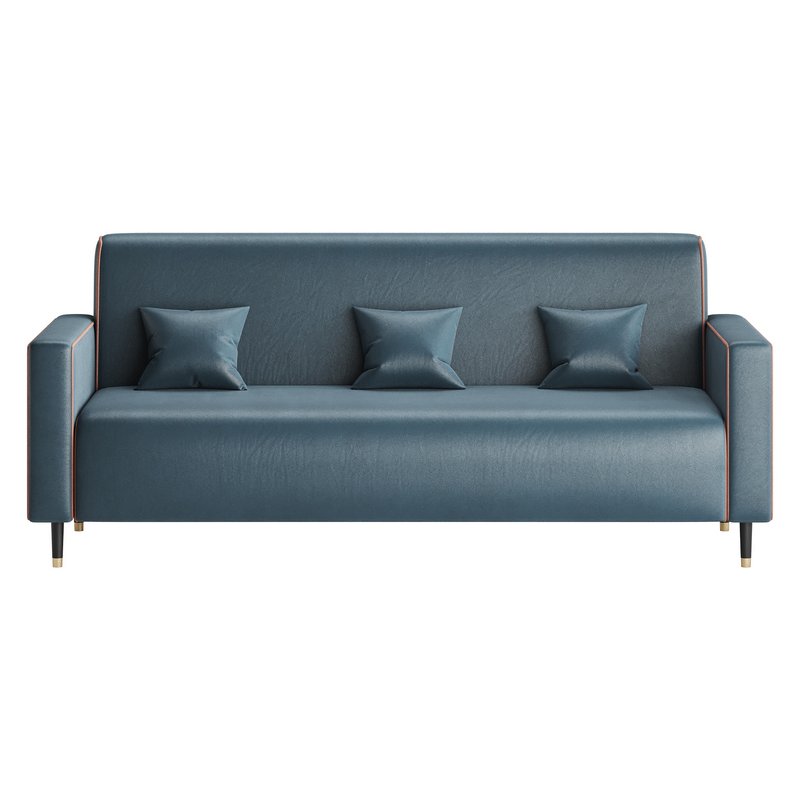Modern Faux Leather Sofa - Image 7
