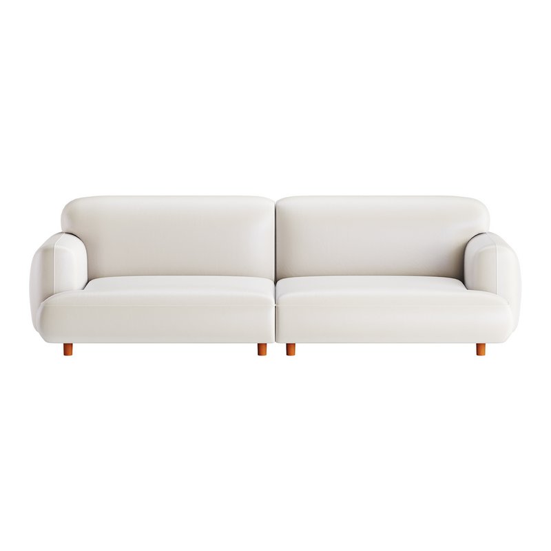 Modern Faux Leather Sofa-2 - Image 8