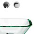 Square Glass Bathroom Vessel Sink with Drain Mini Bath Bowl - Thumbnail 9