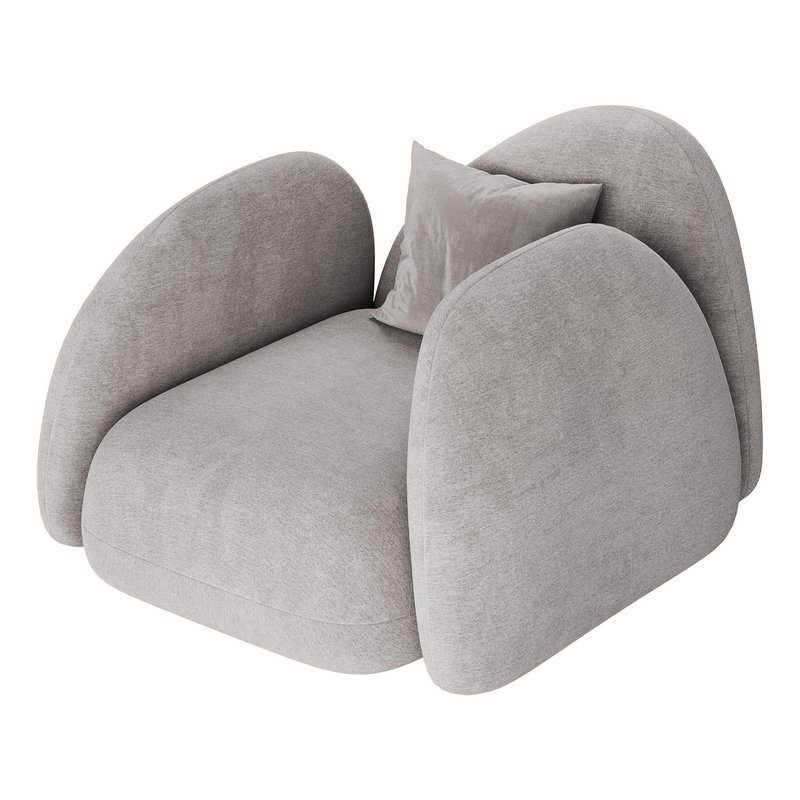 Modern Black Leather Armrest Standard Armchair - Image 7