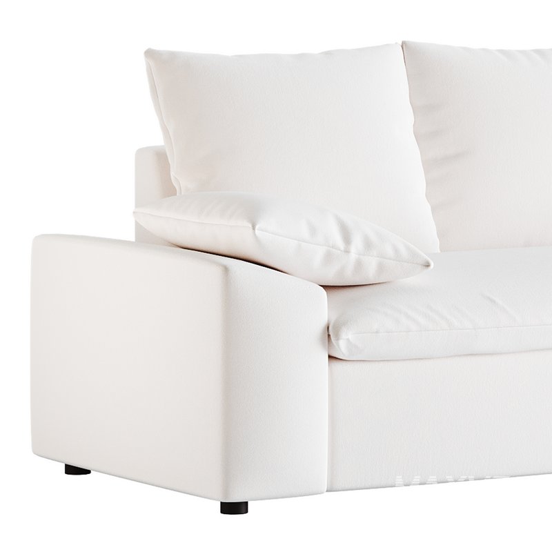 WHITE PERFORMANCE LINEN SLEEPER SOFA - Image 9
