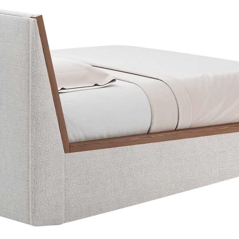 MALENA WHITE BOUCLE KING BED - Image 9