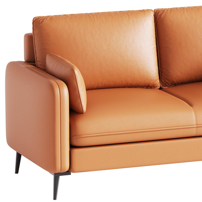 Faux Leather Sofa - Image 8