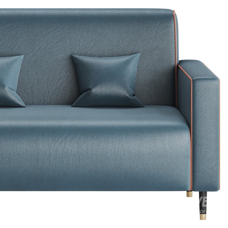 Modern Faux Leather Sofa - Image 9
