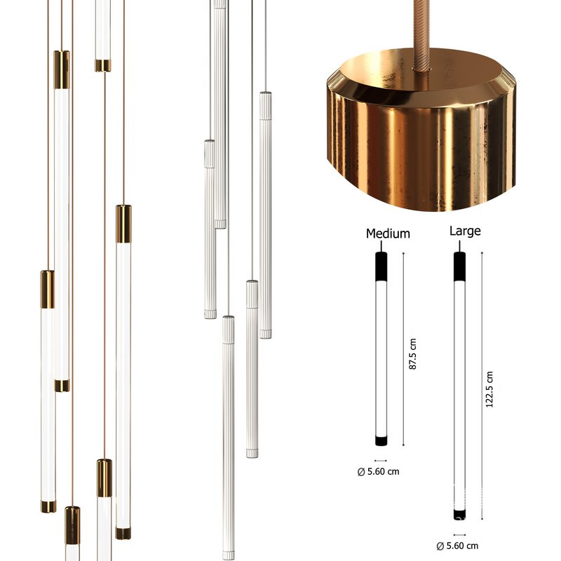 LED glass pendant lamp Small - Image 2