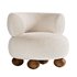 Oki Ivory Boucle Kids Lounge Chair - Thumbnail 1
