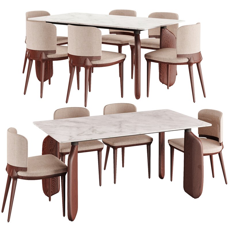 Modern Sintered Stone Tabletop Dining Table - Image 1