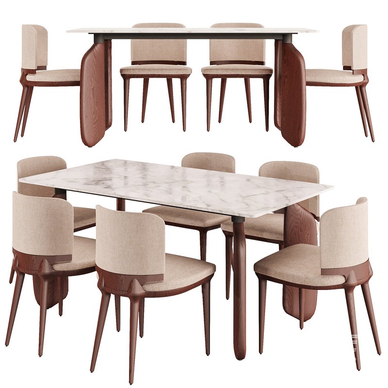 Modern Sintered Stone Tabletop Dining Table - Image 2