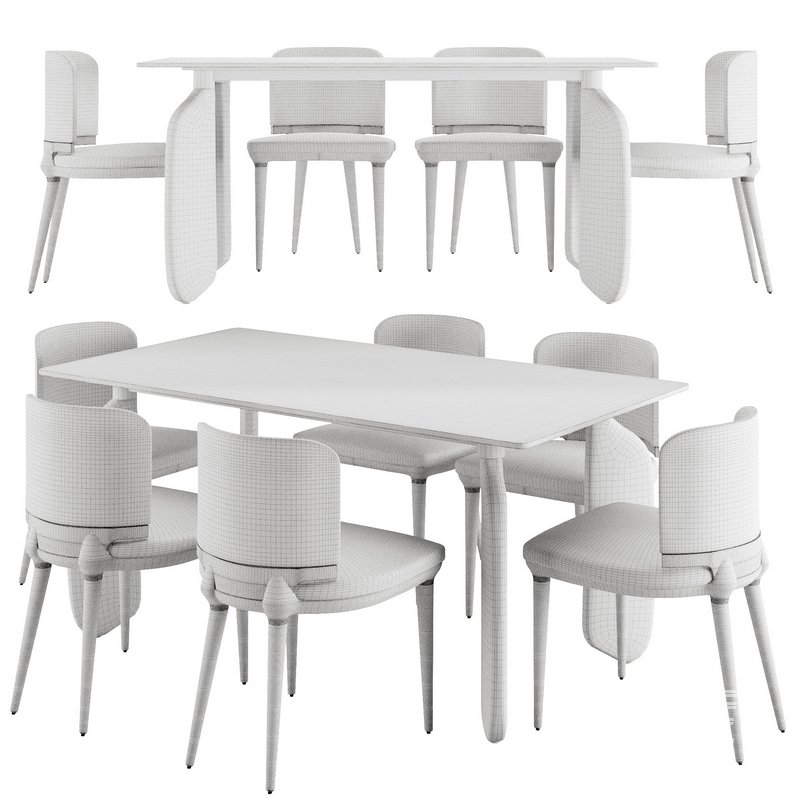 Modern Sintered Stone Tabletop Dining Table - Image 3