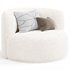 Fickle Cream Boucle Swivel Chair By Tovfurniture - Thumbnail 2