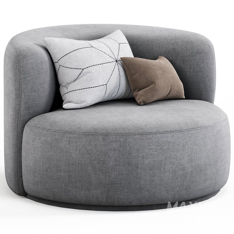 Fickle Cream Boucle Swivel Chair By Tovfurniture - Image 3