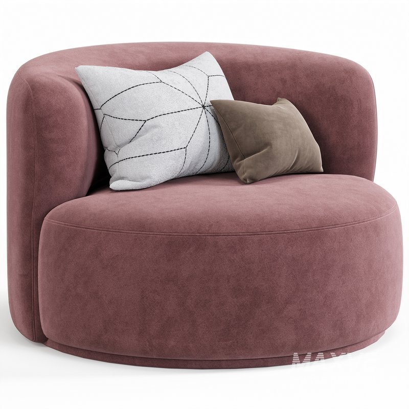 Fickle Cream Boucle Swivel Chair By Tovfurniture - Image 4