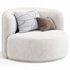 Fickle Cream Boucle Swivel Chair By Tovfurniture - Thumbnail 6