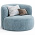 Fickle Cream Boucle Swivel Chair By Tovfurniture - Thumbnail 5