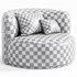 Fickle Cream Boucle Swivel Chair By Tovfurniture - Thumbnail 7