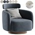 Luna Swivel Accent Chair With Adjustable Backrest - Thumbnail 2