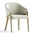 Coffey Cream Fabric And Walnut Arm Dining Chair - Thumbnail 1