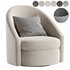 Hotraffy Simple Modern Swivel Glider Accent Chair - Thumbnail 2