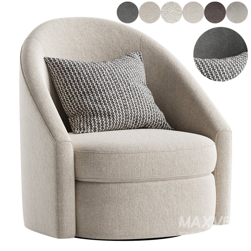 Hotraffy Simple Modern Swivel Glider Accent Chair - Image 2