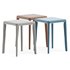 Modern Upholstered Metal Accent Stool with Backless Design and Stackable Legs - Thumbnail 2