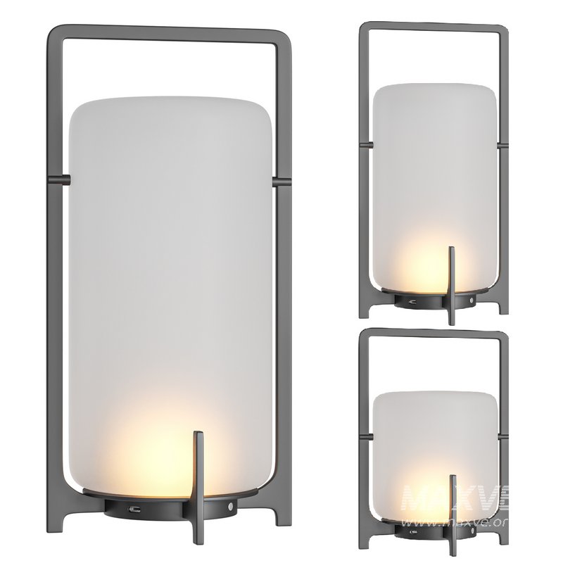 Black Twilight Lantern Table Lamp - Image 1