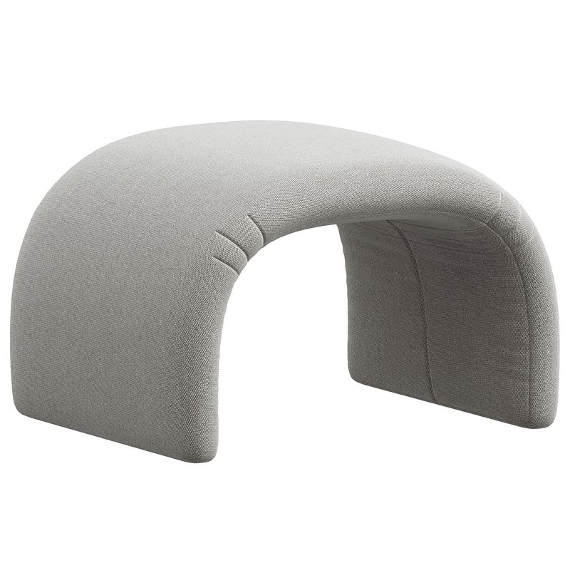 A Pair of Fiberglass Waterfall Edges Benches Ottomans Attributed to Thayer Coggin - Image 1