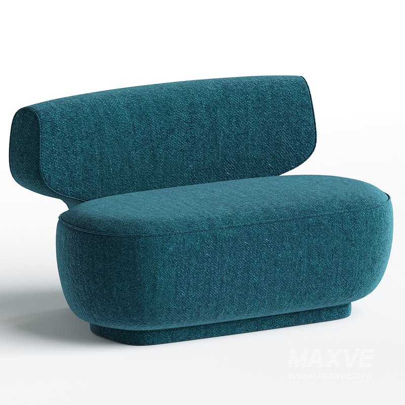 Litho Armless Lounge Chair Pierre Frey - Image 3