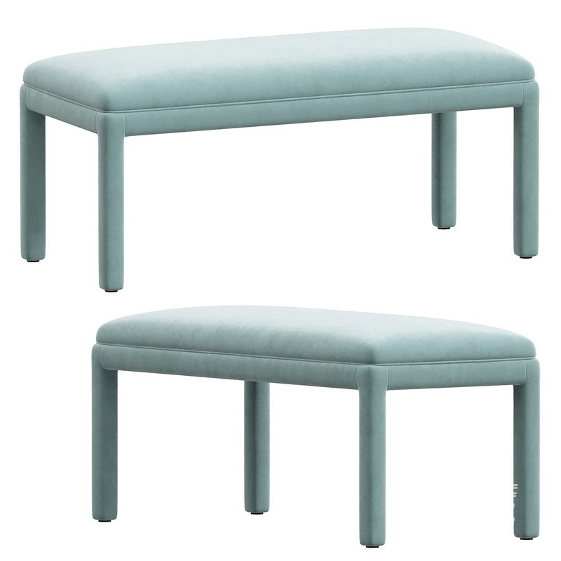 1980s Light Blue Parsons Bench - Image 2