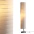 Silver-gray metal round base white paper floor lamp - Thumbnail 2
