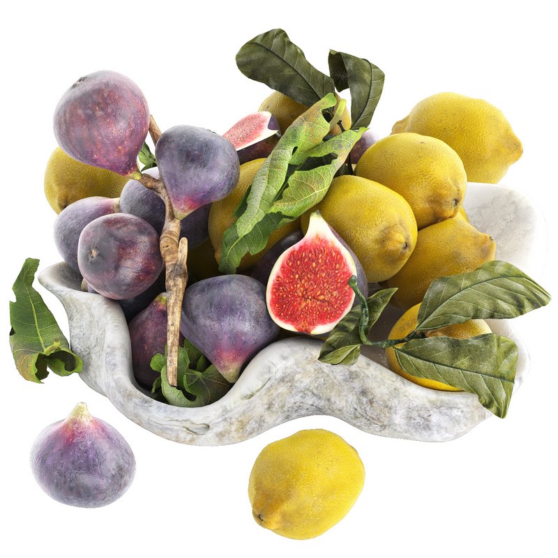 bowl of figs and lemons - Image 2