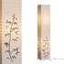 Bamboo printed white paper floor lamp - Thumbnail 1