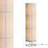 Hana 3 Light Floor Lamp in Black with Natural Linen Shade - Thumbnail 1