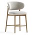 Curved Linen Backrest Bar Stools - Thumbnail 2