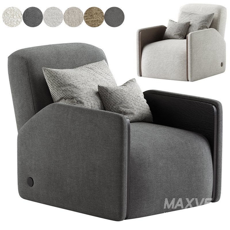 Oscar Armchair Black Tinted Oak - Image 2