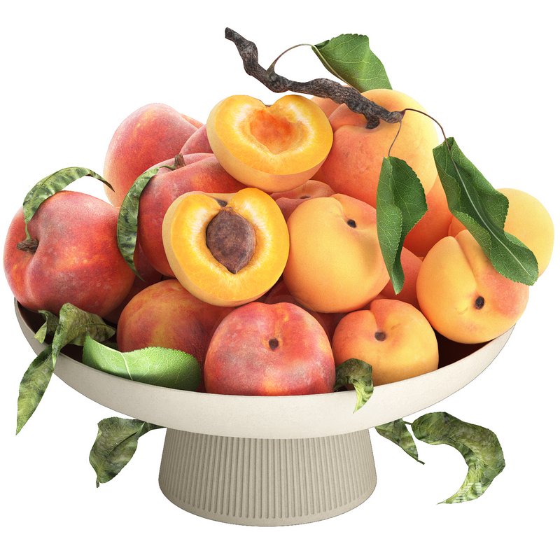 bowl of apricots and peaches - Image 1