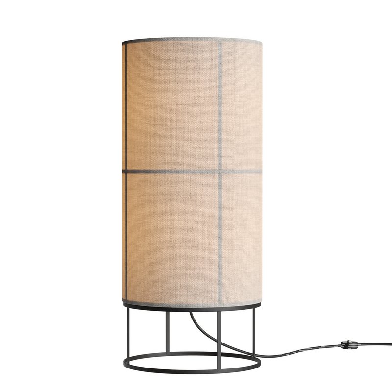Hana 1 Light Table Lamp in Black with Natural Linen Shade - Image 2