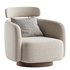 Luna Swivel Accent Chair With Adjustable Backrest - Thumbnail 3