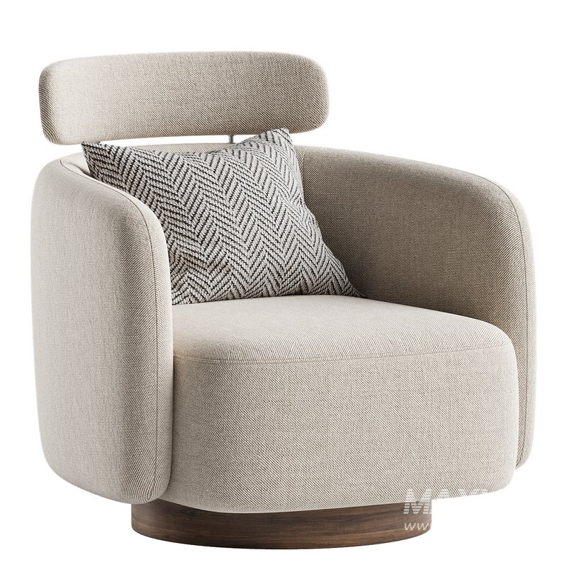 Luna Swivel Accent Chair With Adjustable Backrest - Image 3