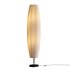 Silver-gray metal round base white paper floor lamp - Thumbnail 3